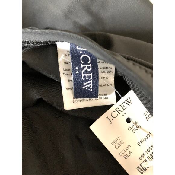 J. Crew Strapless One Piece Swimsuit Detachable Halter Strap Black NWT Large - Picture 8 of 12